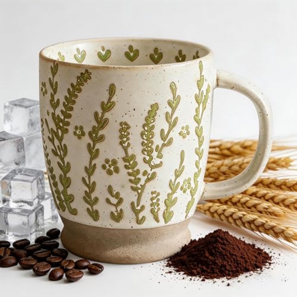 Handmade Ceramic Mug - 18 oz Koffiemok Cadeau voor Vrouwen
