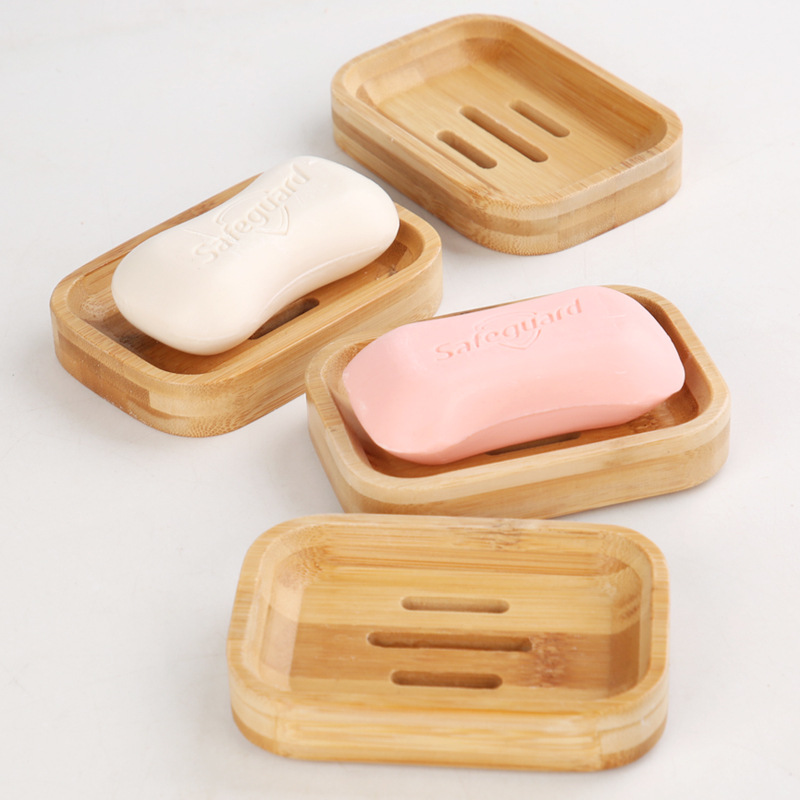 Bamboo Cutlery Set - 1-delige bamboe houten zeepbakje, zeephouder zeepbakje