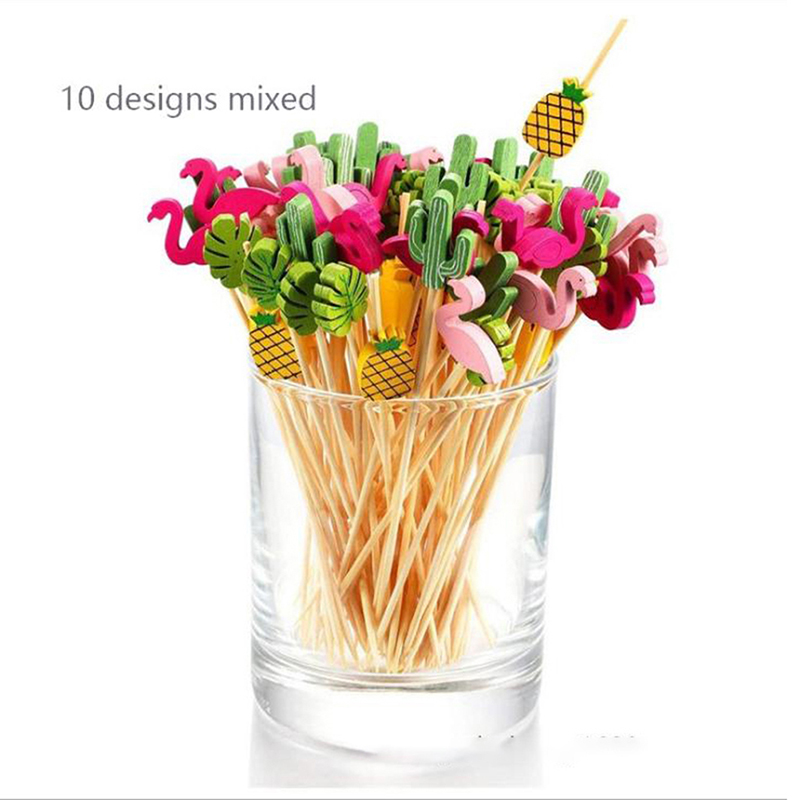 Bamboo Cutlery Set - 100pcs12cm Bamboe Pick Buffet Cupcake Fruit