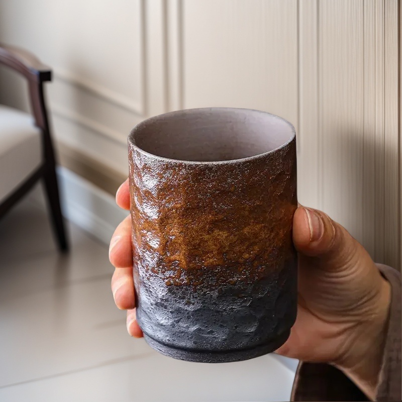 Handmade Ceramic Mug - Vintage handgemaakte Chinese steengoed mok -