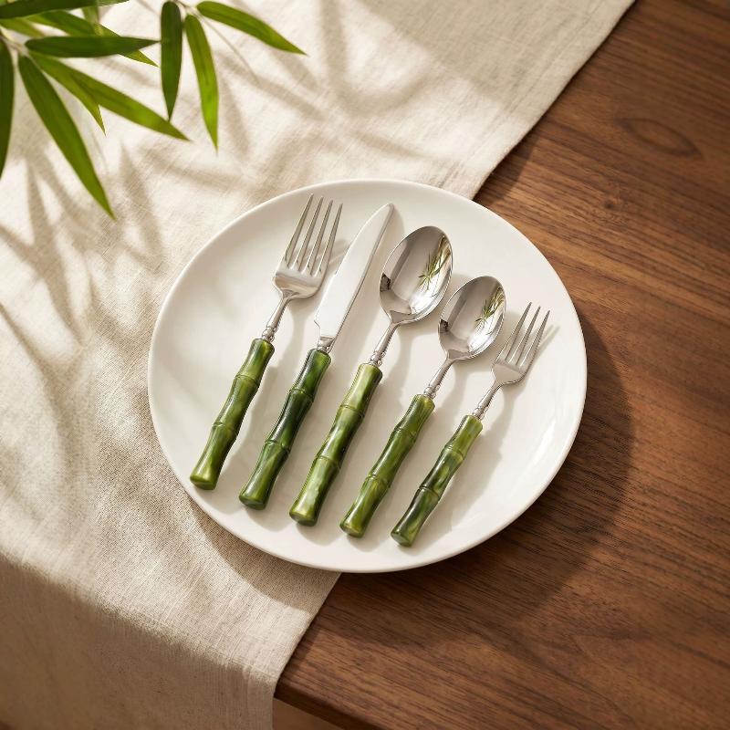 Duurzame bamboe handgreep roes - Bamboo Cutlery Set recensie en prijs