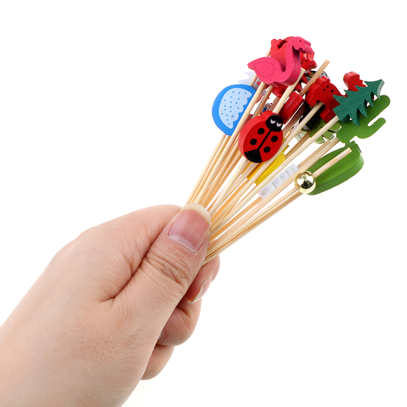 100pcs12cm Bamboe Pick Buffet  - Bamboo Cutlery Set recensie en prijs
